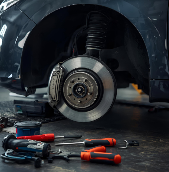 Car getting brakes fixed